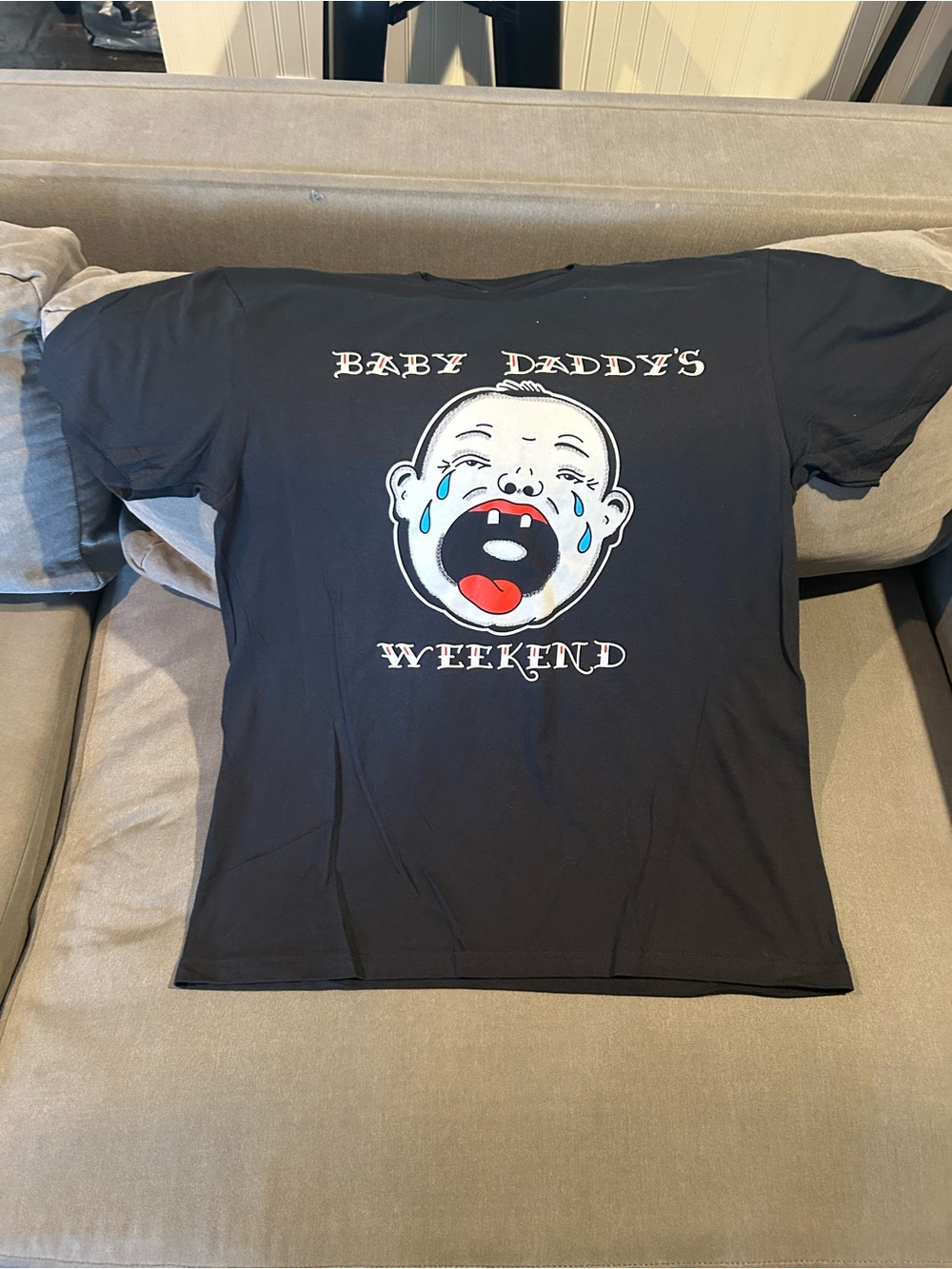 Baby Daddy's Weekend Black Graphic Tee